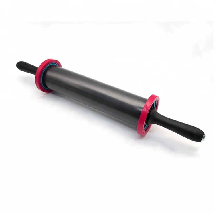

20 Inch Stainless steel Non-Stick adjustable pastry baking Rolling Pin, Black;stainless steel siliver