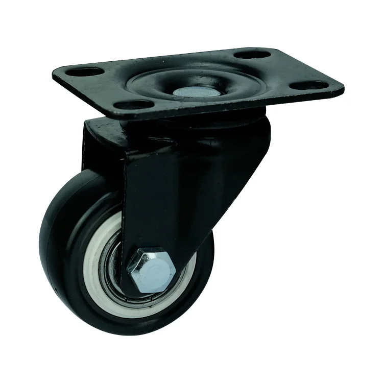 

Ready to Ship 2 inch light duty rotating small black/orange/orange-red PVC castors wheels manufacturer