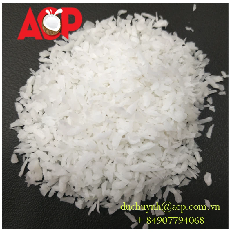 
DESICCATED COCONUT HIGH FAT -FINE MEDIUM CHIPS FLAKE GRADE - VIETNAM ORIGIN- BEST PRICE 2018 