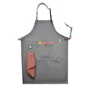 Stylish & durable barber salon hairdresser cape in PU Leather denim material bib aprons