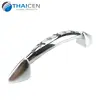 Modern & High Quality Plastic Furniture Hardware C Shape Triangle Ends Flower Holes Style Furniture Handles for Kitchen Cabinet