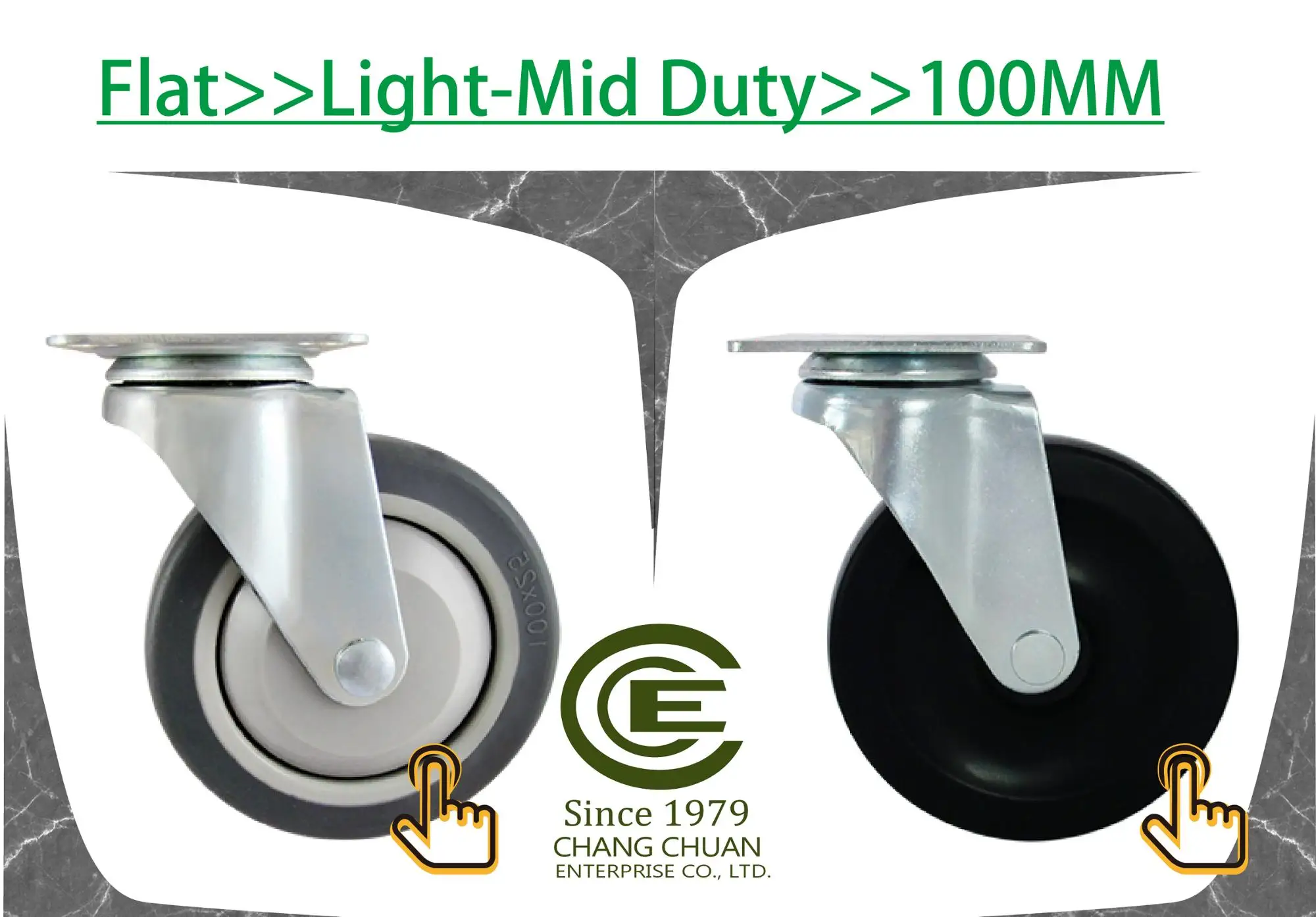 Cce Caster 3 Pp Castor Pvc Pipe Roller Threaded Stem Caster Wheel Buy