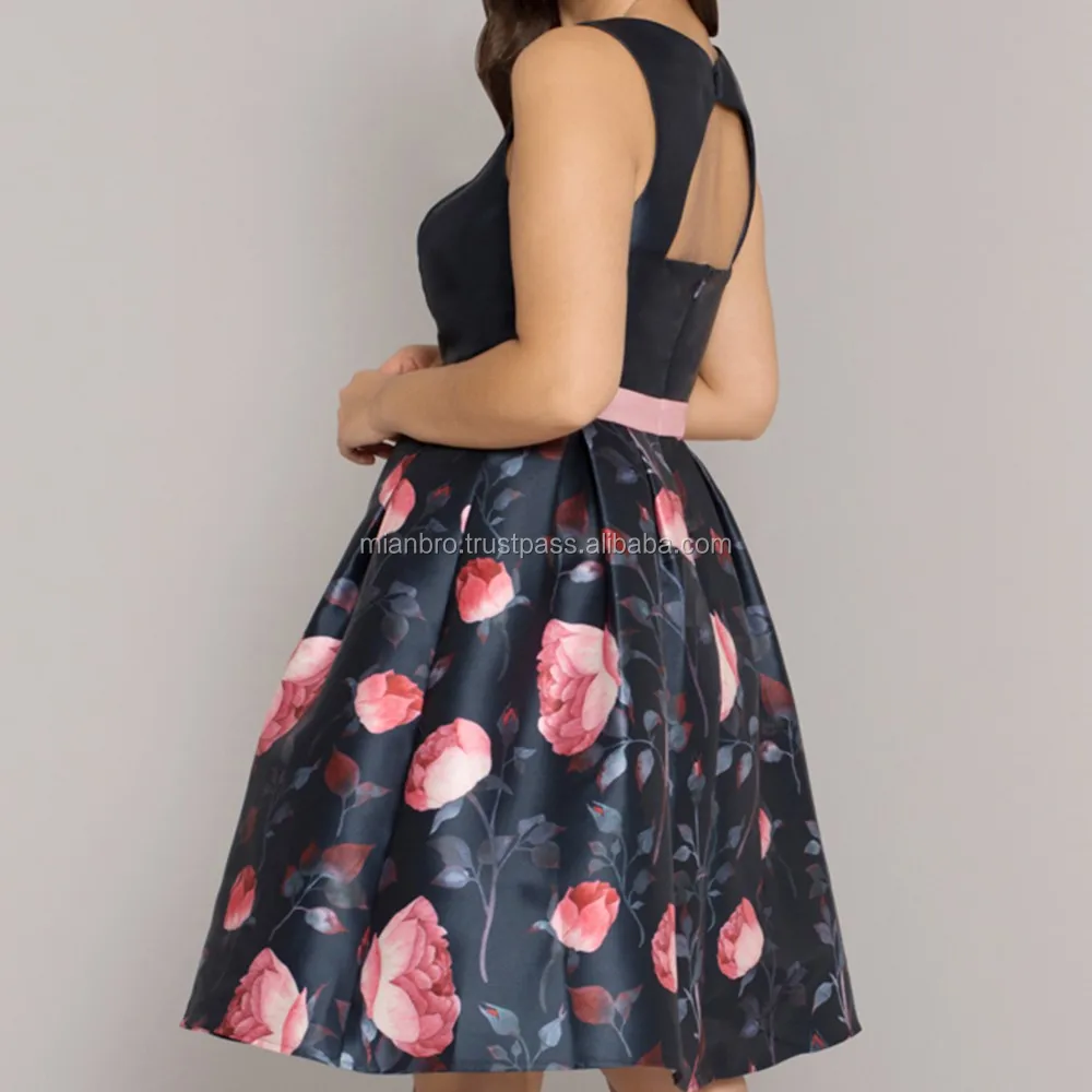 Custom Design Silk Dress For Girls,Floral Ladies Clothing,Personal