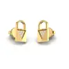 Lock Style Diamond Ear Studs for women in 18K Gold 2.23 grams
