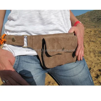 suede waist bag