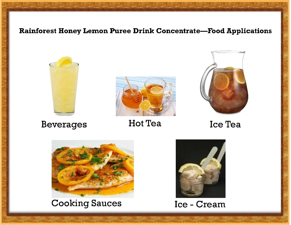 
RainForest Honey Lemon Puree Drink Concentrate/RainForest Honey Lemon Juice Drink Concentrate 