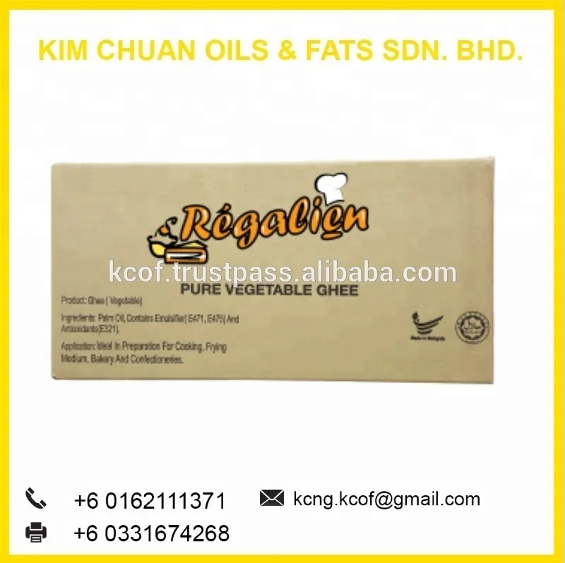 
HALAL & ISO RBD Vanaspati Palm Vegetable Ghee for Cooking & Frying 