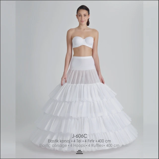 
Fluffy 4 Layers Tulle Petticoat for Wedding Dresses 