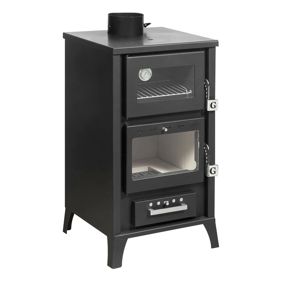 
15,3 kW European Quality Wood Burning Stove with Oven | 76% Efficiency (Gekas Stoves - MG 400) 
