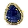 Wholesale Victorian Ring Studded With Diamond And Tanzanite With 14k Gold And 925 Silver
