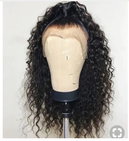 

Transparent Lace Wigs 360 Lace Frontal Wig Pre Plucked With Baby Hair 180% Brazilian Curly Lace Front Human Hair Wigs EverBeauty, Natural color lace wig