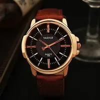 

YAZOLE 358 Rose Gold Wrist Watch Men Top Brand Luxury Famous For Male Clock Quartz Watch Golden Wristwatch Relogio Masculino