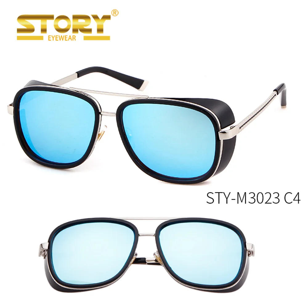 

STORY STY-M3023 IRON MAN 3 Matsuda Steampunk Sunglasses Men Vintage Brand Designer Big Vintage Sun glasses Women Sunglasses