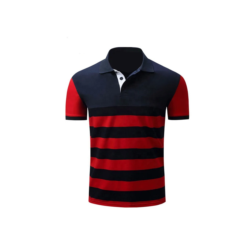 
White And Black Lined With Custom Black Collar Polo Shirt 