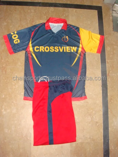 
100% polyester Sublimated Cricket Uniforms kits 