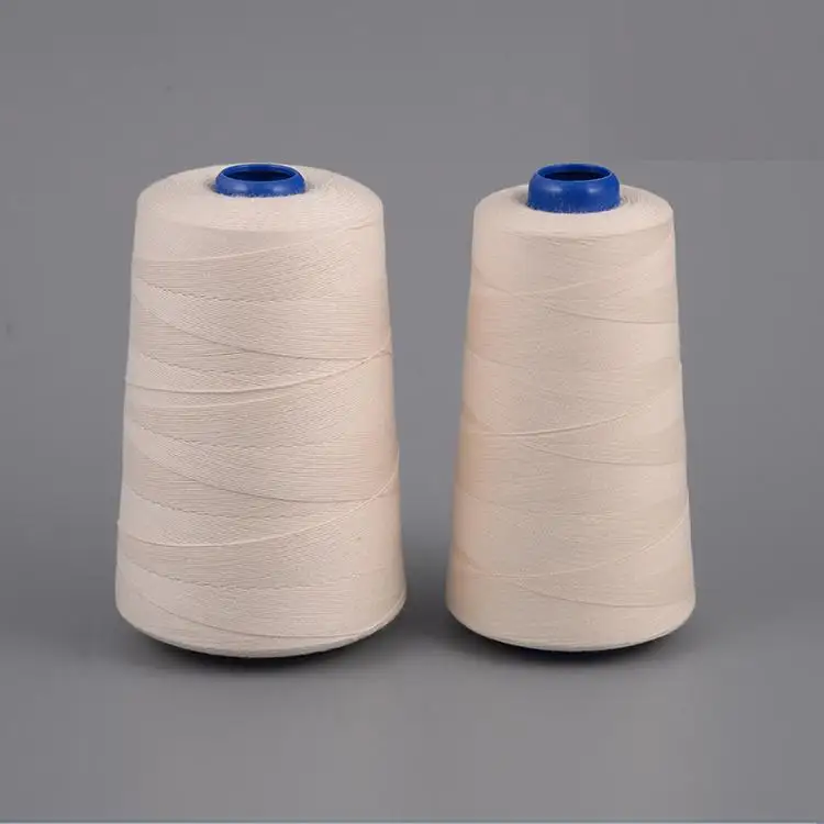 100% Cotton Sewing Thread AA Grade Z-twist Eco-Friendly Egypt Cotton Thick and Thin Raw White Ready for Dyeing