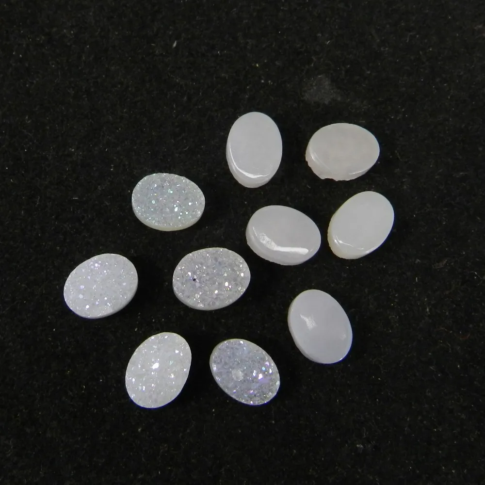 天然白色钛宝石 8 x 6毫米椭圆形首饰制作宝石