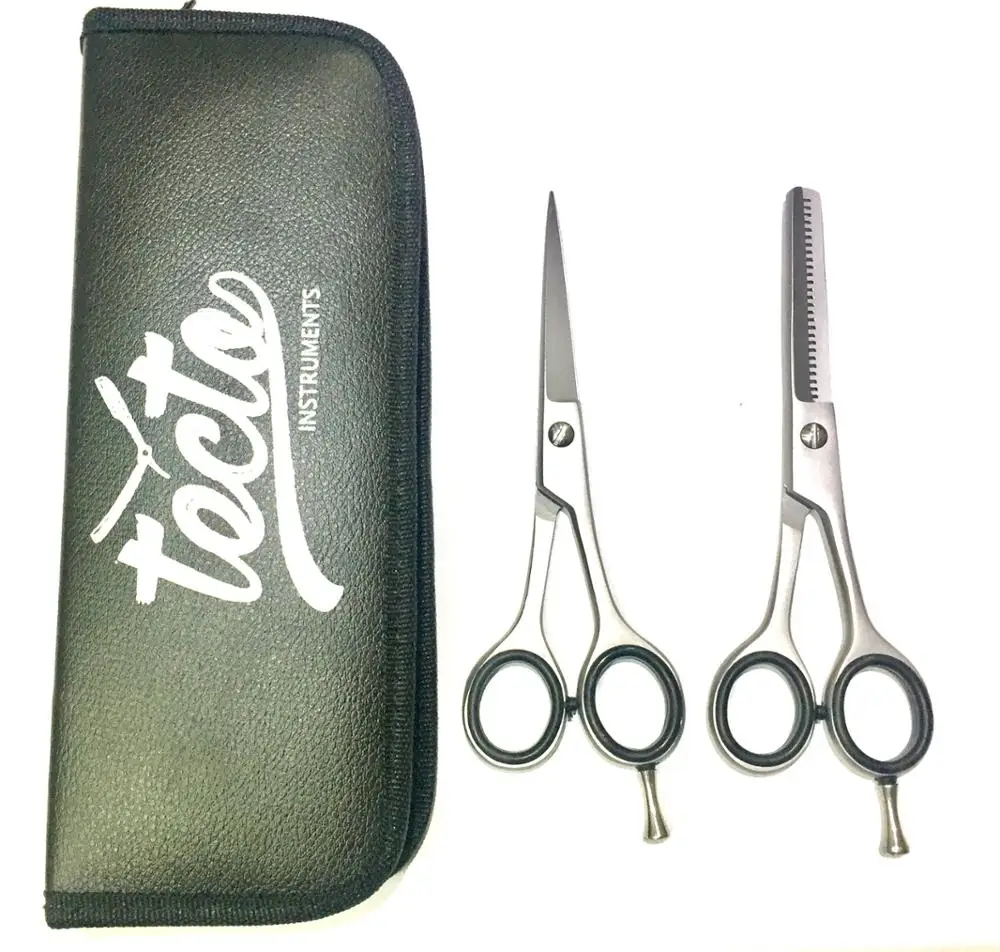 Beard Scissors/ Mustache & Facial Scissors 4" Men Grooming Kit Leather