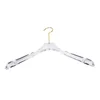 Wholesale wall mounted clothes hanger made of clear acrylic with bar slot can be printed logo
