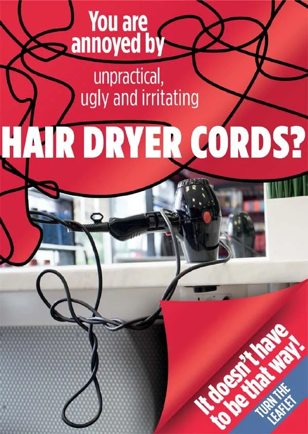 Hair Salon Equipment Hair Dryer Reel Retractable Power Cord Reel For