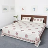 New high quality 100% cotton block printed bedding sets home and textile bed sheets