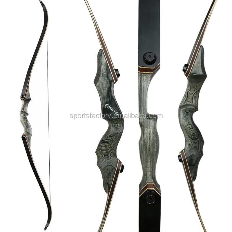 

Toparchery Factory supply laminated archery 30- 60lb takedown recurve bow for hunting, Picture color