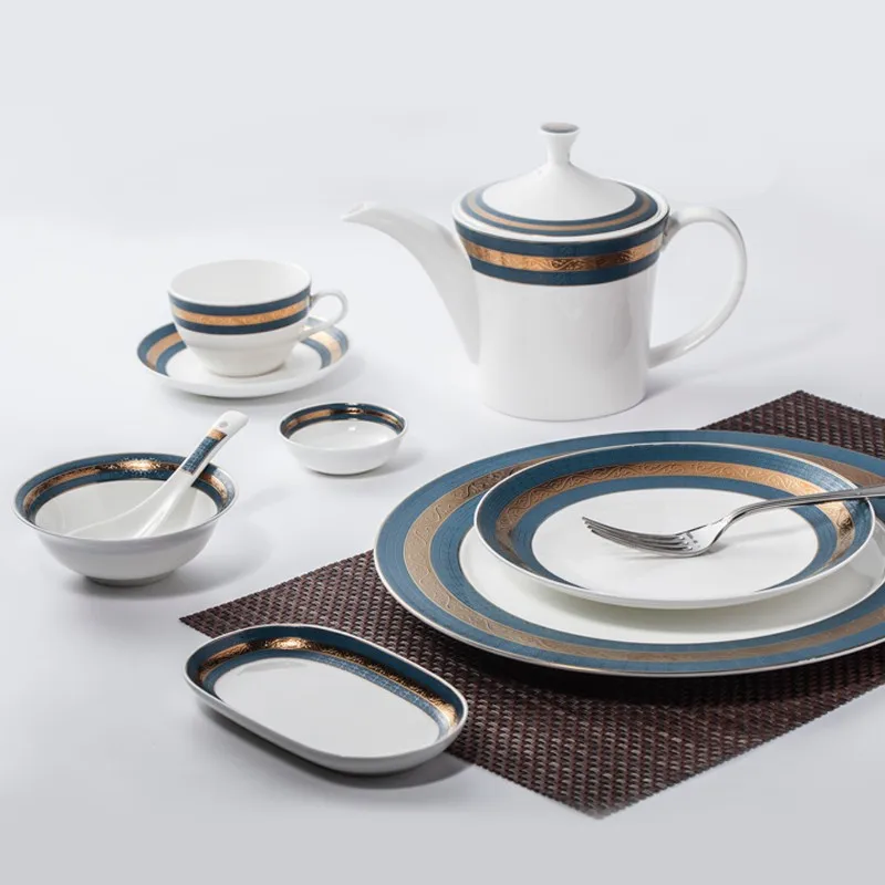 product-Two Eight-Restaurant Supply Crockery Tableware Decal Bone China Dinnerware Set, China Porcel-1