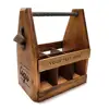customize Wooden Beer Caddy/Holder/Tote/Basket/Carrier/Crate/Six Pack for wine whiskey vodka