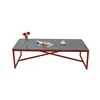 Hanssz marble tabletop replacement natural stone coffee table marble table for measure with metal frame