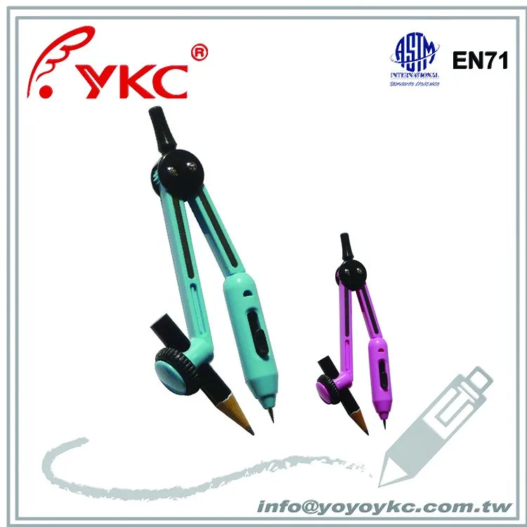 
C050 Plastic school compass with hidden spike 