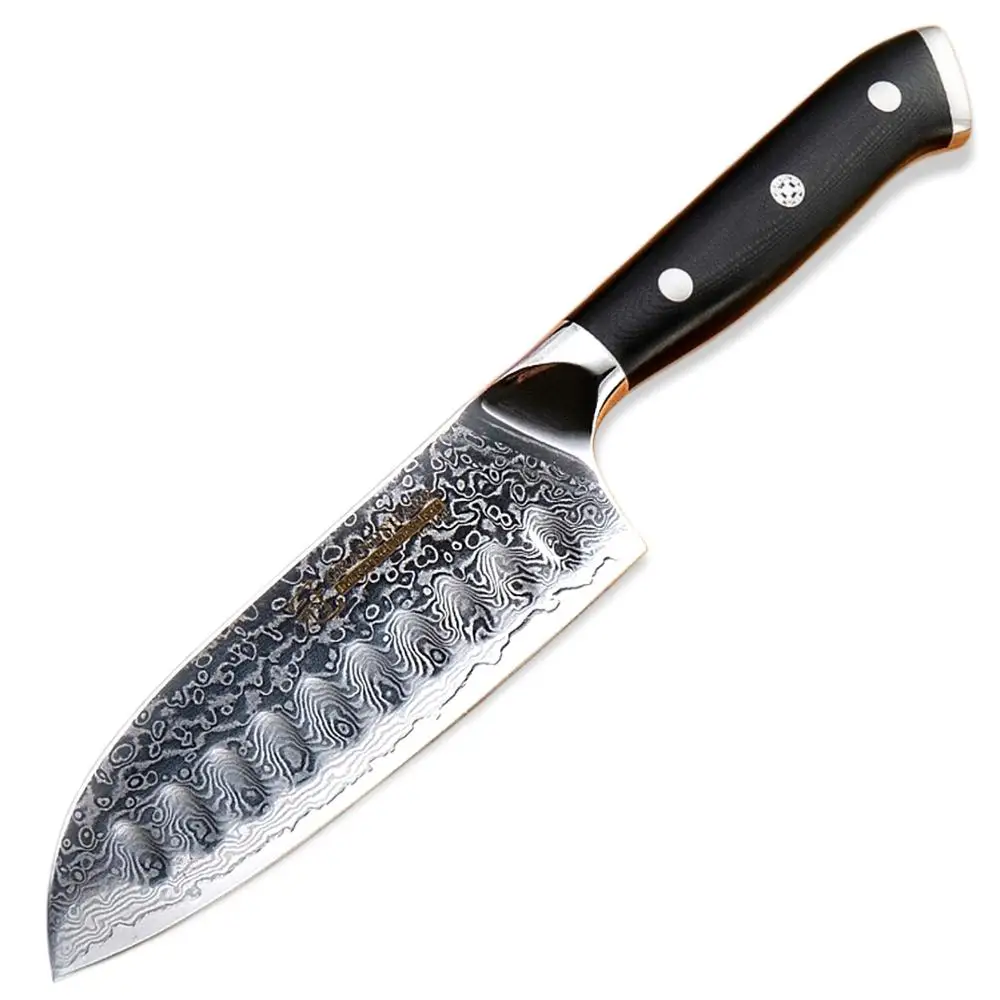 

Wholesale Santoku Knife 5 Inch vg10 Japanese Damascus Steel Kitchen Knife 67 Layers High Carbon Stainless Steel Chef Cooking