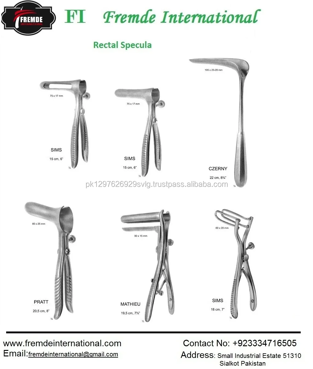 Sims Rectal Specula & Czerny Rectal Specula Mathieu Rectal Speculum Ce