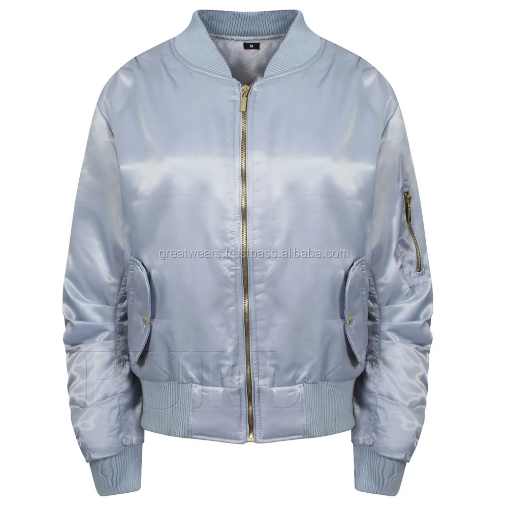 High Quality Custom Design White Bomber Jacket - Buy Fashion Bomber ...