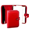 Top quality ring binder Planner/ soft leather ring binder/ red color ring binder portfolio organizer