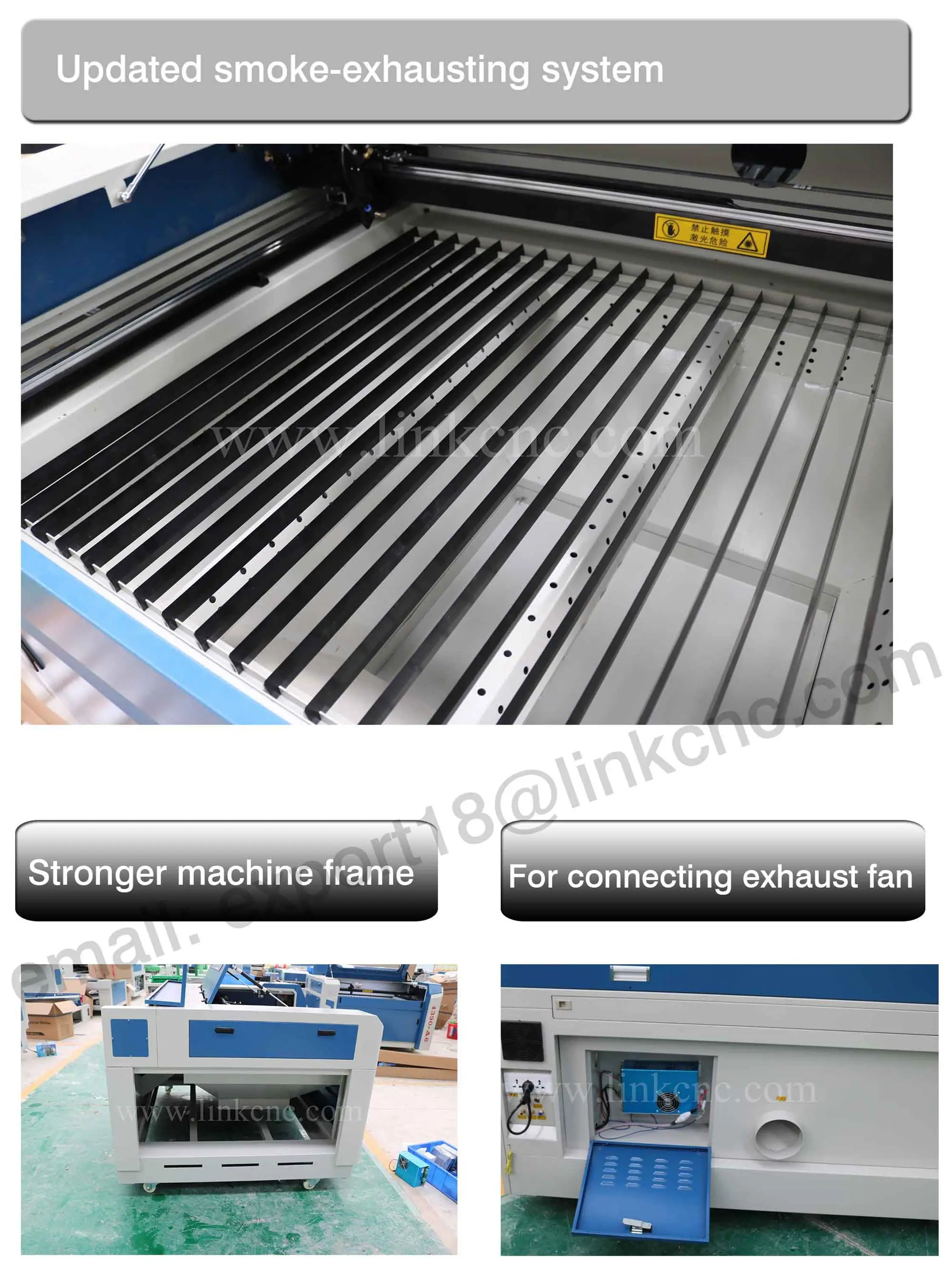 New model! Stronger machine frame laser cutting machine LXJ1390 with higher precision