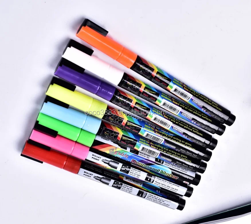 

Non Toxic Safe & Easy Erasable Neon Color Window Chalk Pen