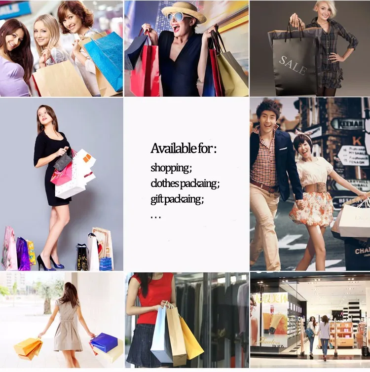 Cheap Custom Carrying Brown Paper Food Lunch Bags With Handles Printed