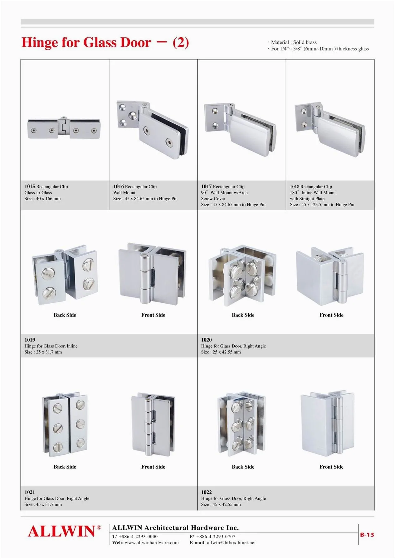 Glass Door Hinge U Clip Wall Mount With Screw Cover Product 04 003