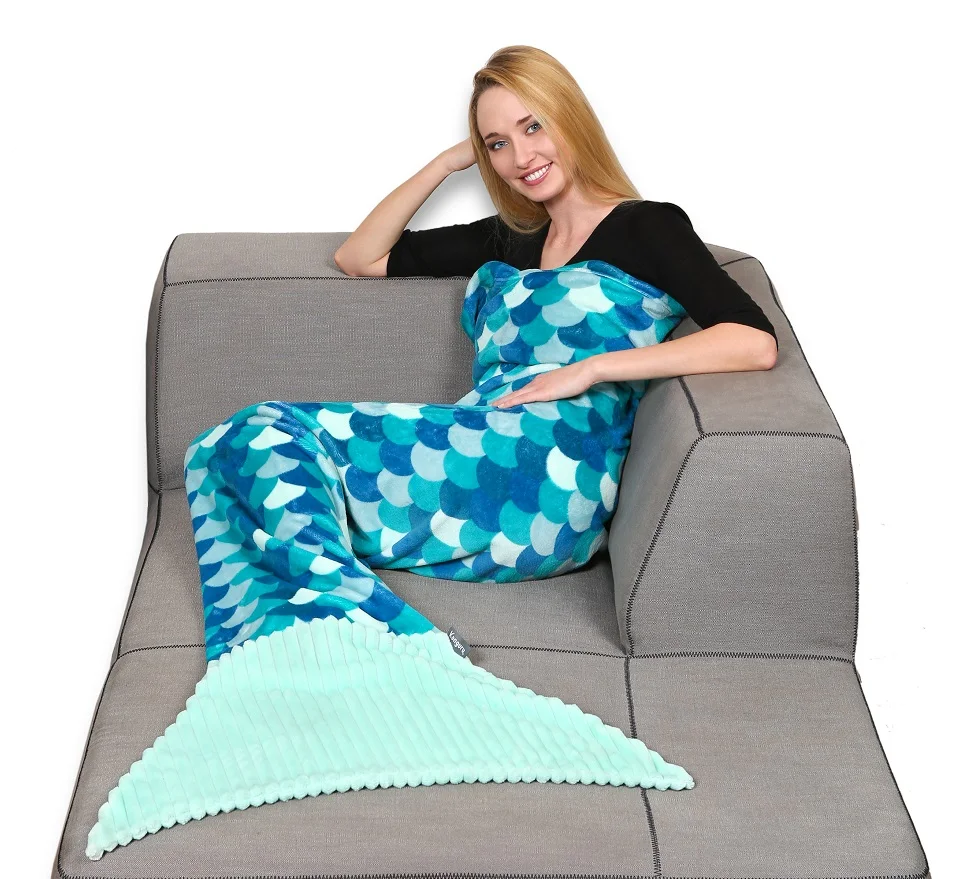 
KANGURU SIRENA MERMAID FLEECE BLANKET BLUE 
