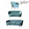 Italy style velvet living room sofa set Shell 1/2/3 seat upholstery couch