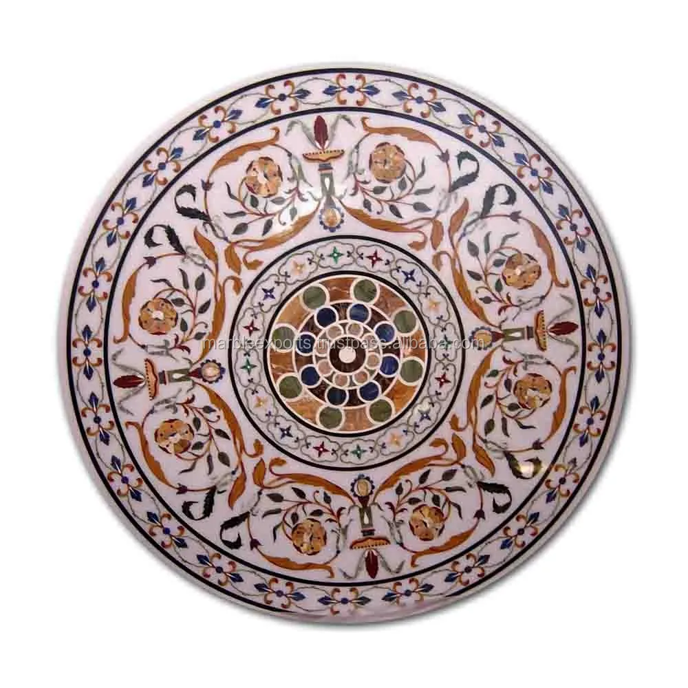 White Marble Dining Table Tops,Inlay Coffee Table Top White Marble