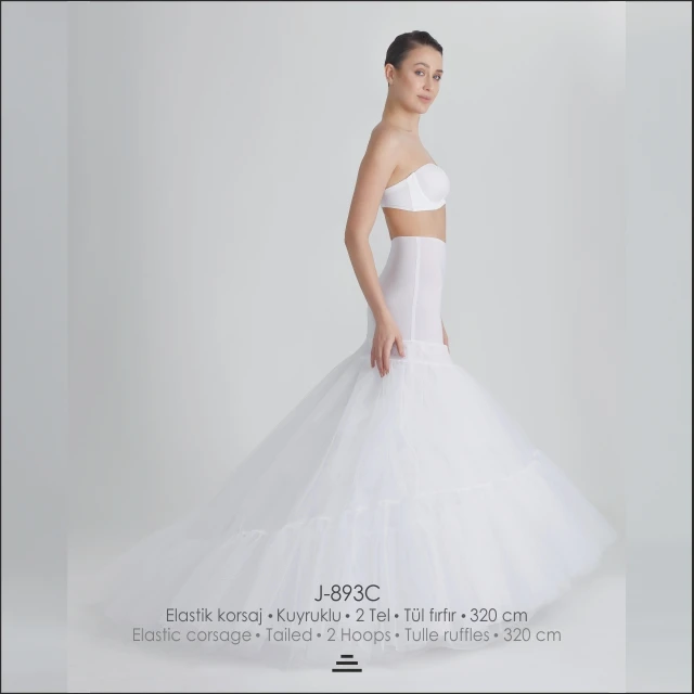 crinoline for mermaid wedding dress