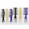 Wide Teeth Hairbrush Fork Comb Men Beard Hairdressing Brush Barber Shop