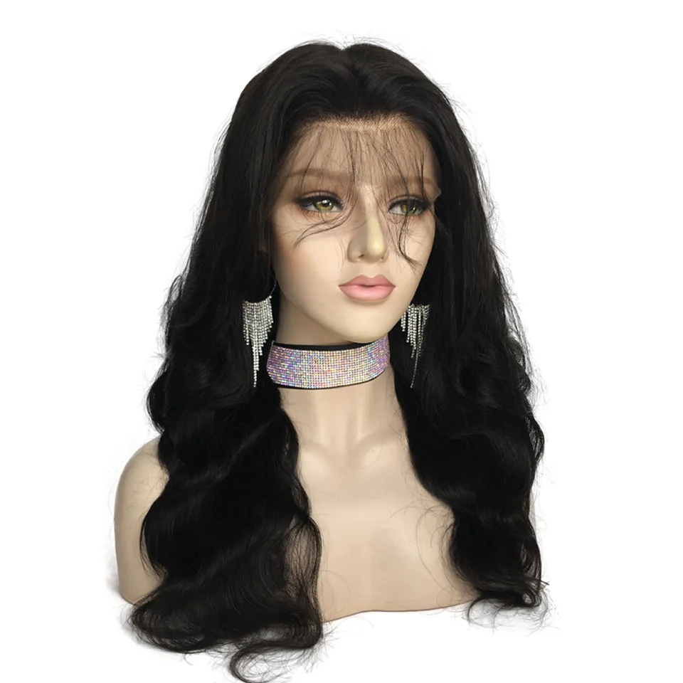 

2019 new style brazilian hair body wave lace front wig human hair with baby hair