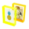 Wholesale home decor neon acrylic magnetic wall photo frame 4x6 size