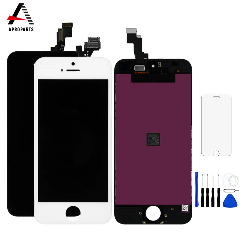 

100% Tested LCD For iPhone 5 5S 5C Screen Replacement LCD Display For iPhone 5s Touch Screen Digitizer Free shipping, Black white