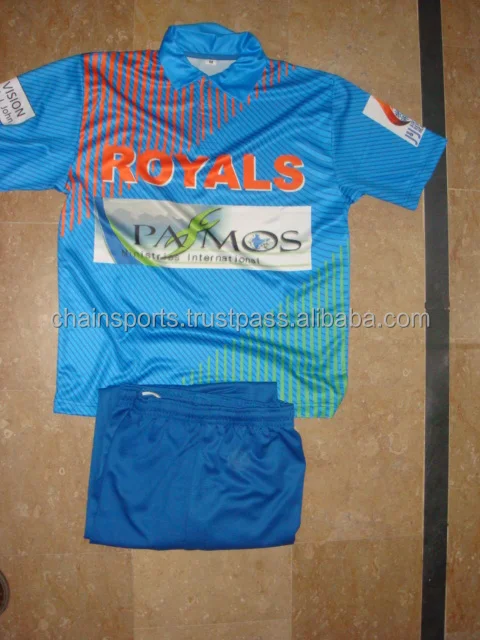 
100% polyester Sublimated Cricket Uniforms kits 