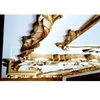 Hand Carved Antique Furniture Design Luxury Door with Gold Pattern