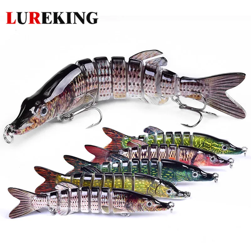 

Lureking DF8 3D Hard Body 8 Segments Lure, Supplier Pike Fishing Lures Wobblers 21g 125mm 4.9"
