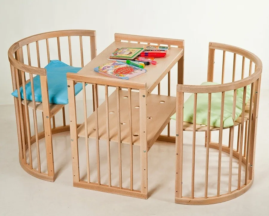 Convertible Transforming Wooden Baby Cribs 6in1 8in1 Drema Made Of